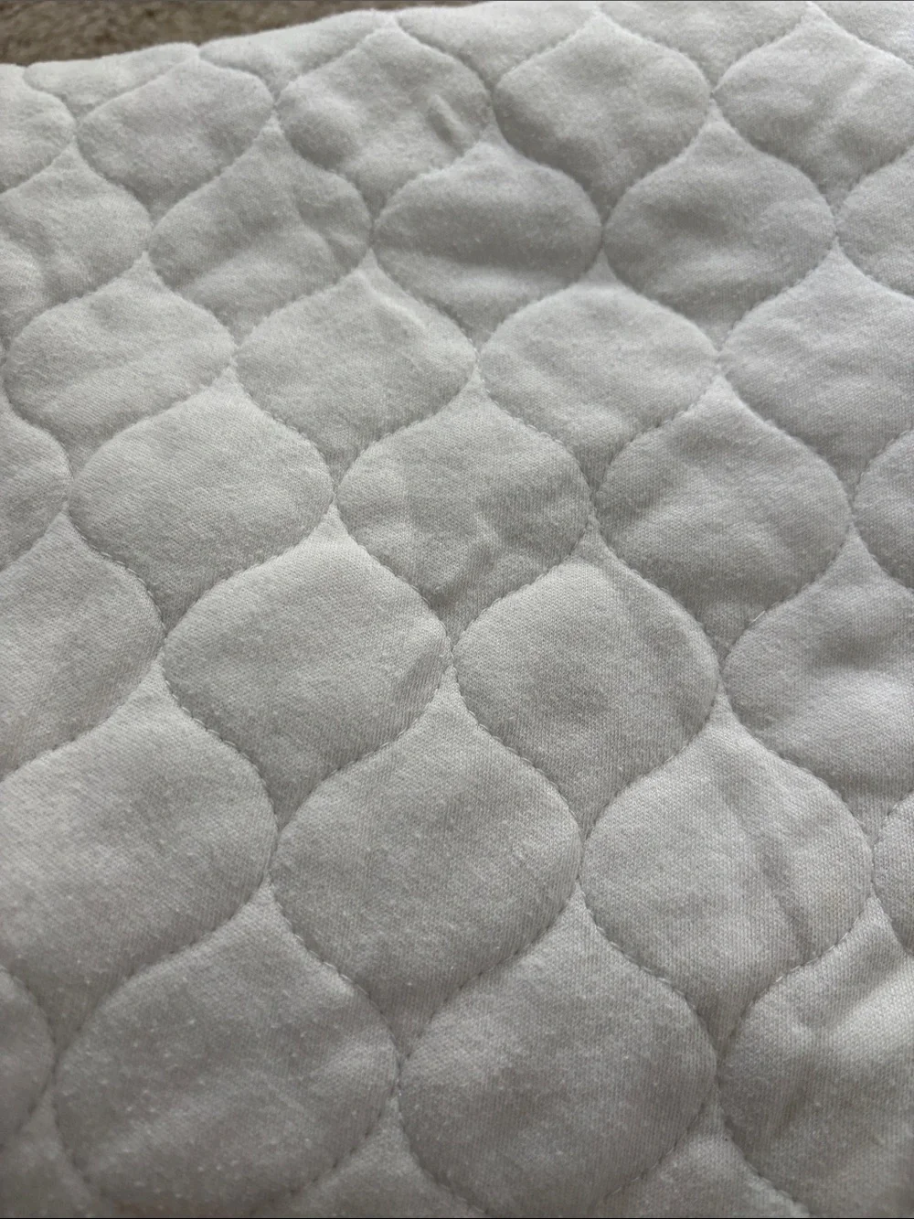 Organic cotton cream Quilted Crib Mattress Pad - Plush Waterproof Protector